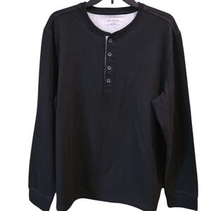 UNTUCKit Men's Black Long Sleeve Henley